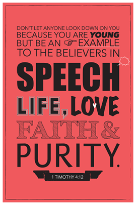 1 Timothy 4-12 Poster